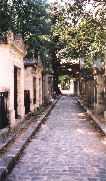 A path through the cemetery which was typical of many