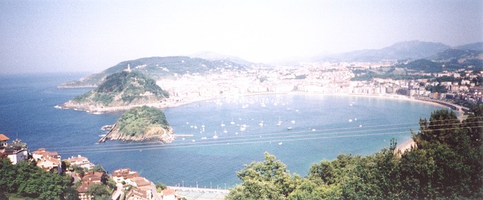 View of San Sebastián from the hills